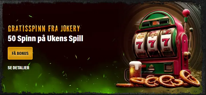 Banner for det ukentlige gratisspinn-tilbudet.