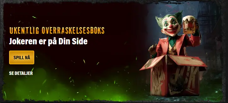 Banner for det ukentlige overraskelsesboks-tilbudet.